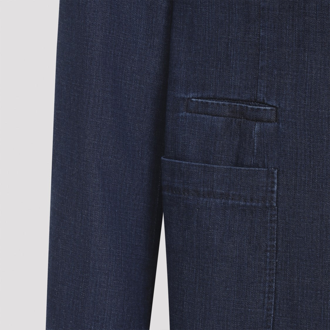 Brunello Cucinelli Tailored Denim-Like Jacket With Classic Notch Lapel