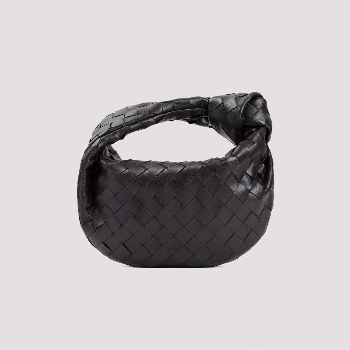 Bottega Veneta Mini Jodie Bag In Brown Intrecciato Leather