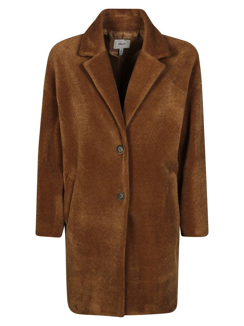 Dixie Double-Breasted Oversized Coat With Wide Lapels