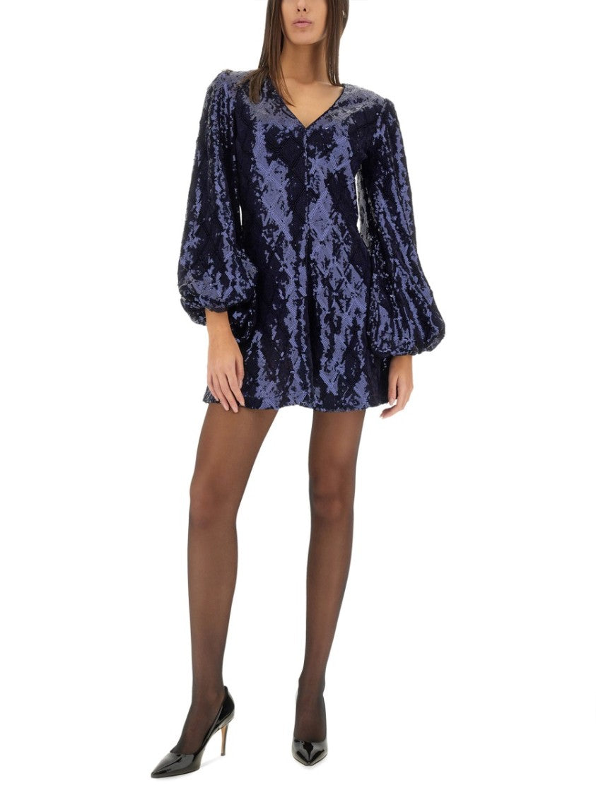 Rotate Mini Dress With Floral Pattern