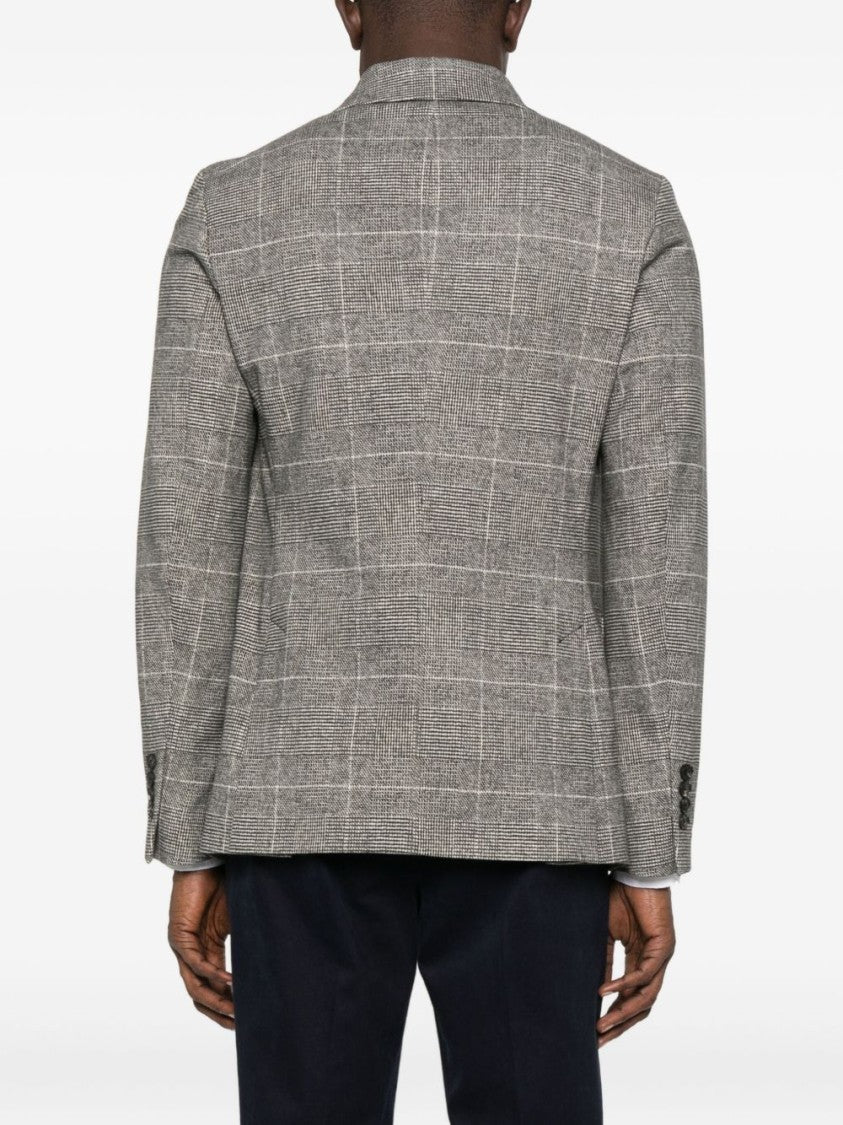 Circolo 1901 Double-Breasted Checkered Blazer