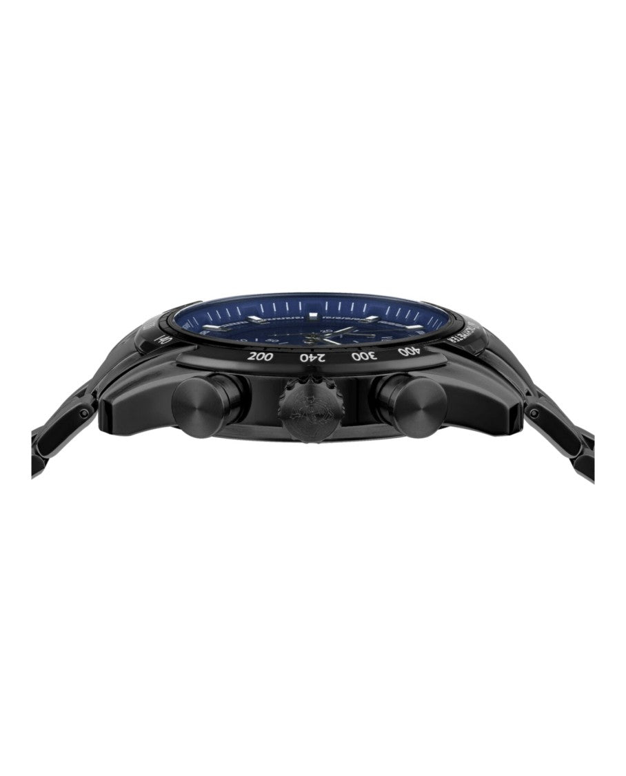 Versace V-Ray Chronograph Watch With Ip Black Case
