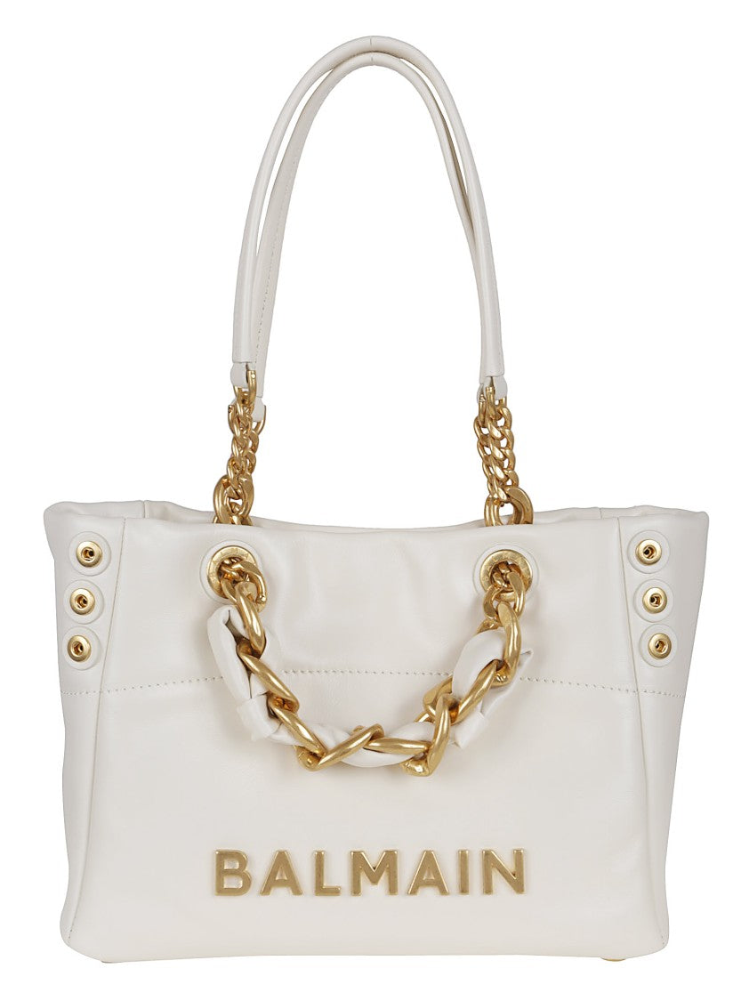 Balmain 1945 Soft Cabas Small-Crinkled Leather