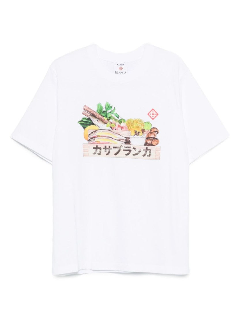 Casablanca Graphic Print Cotton T-Shirt With Relaxed Fit
