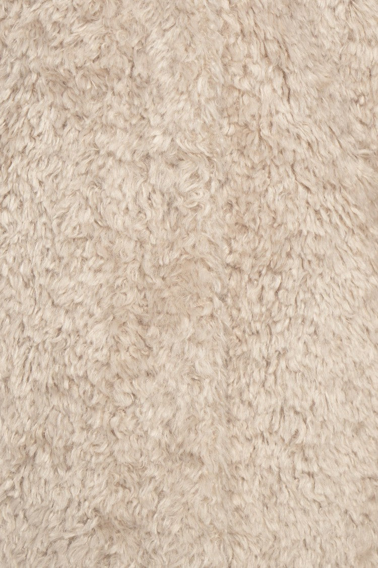 Herno Knee-Length Faux Fur Coat With Classic Collar And Plush Texture