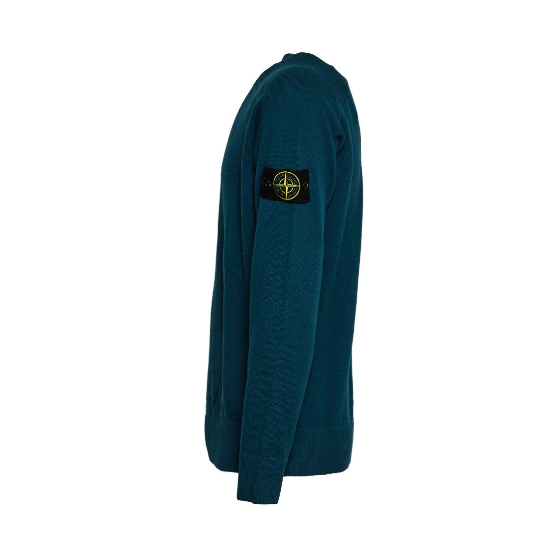 Stone Island Petrol Blue Wide Fit Geelong Wool Sweater