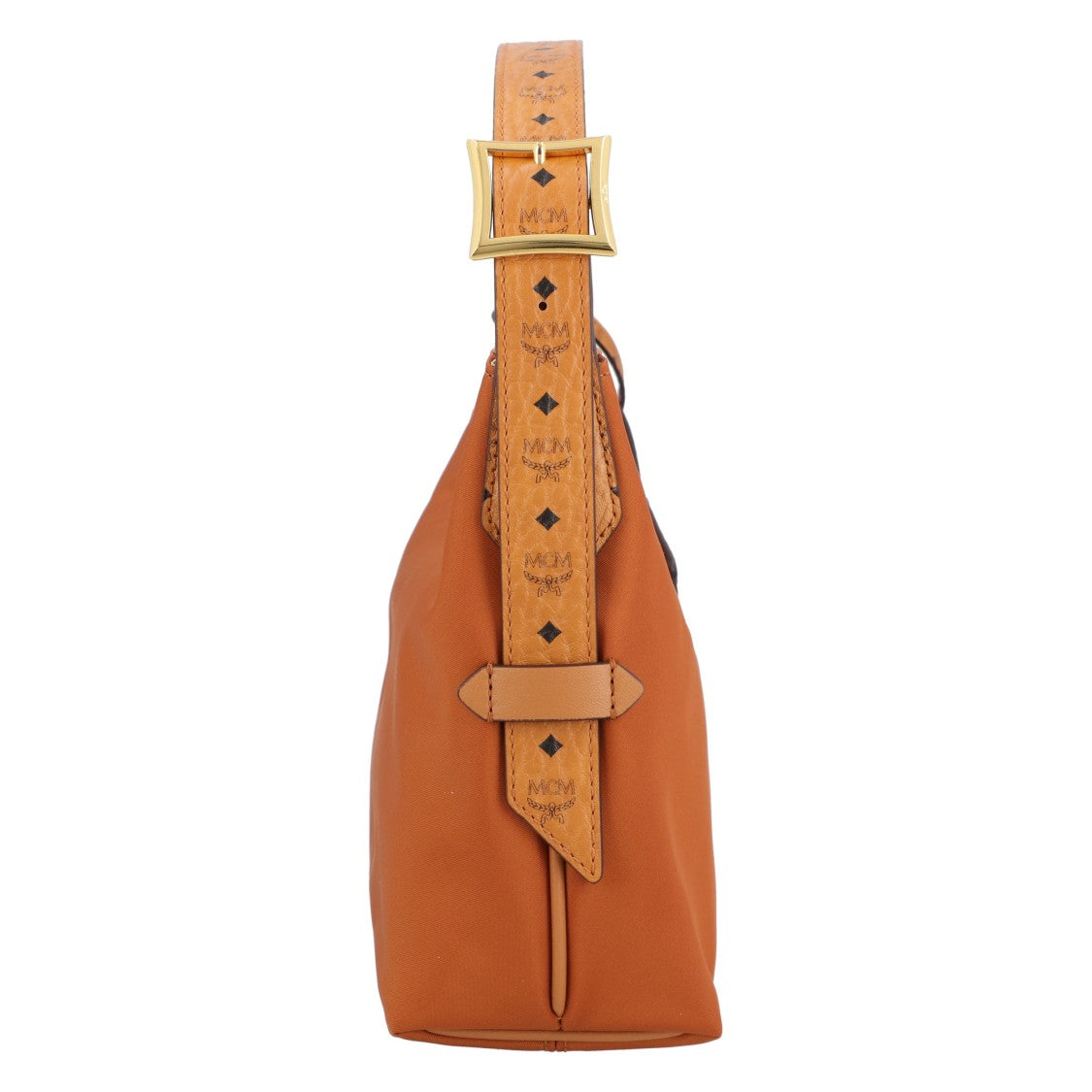 Mcm Aren Hobo Bag In Recycled Nylon And Monogram Print Leather