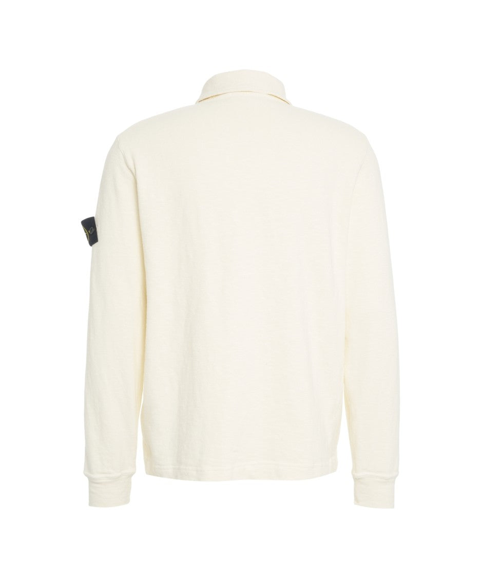 Stone Island Knit Polo With Logo