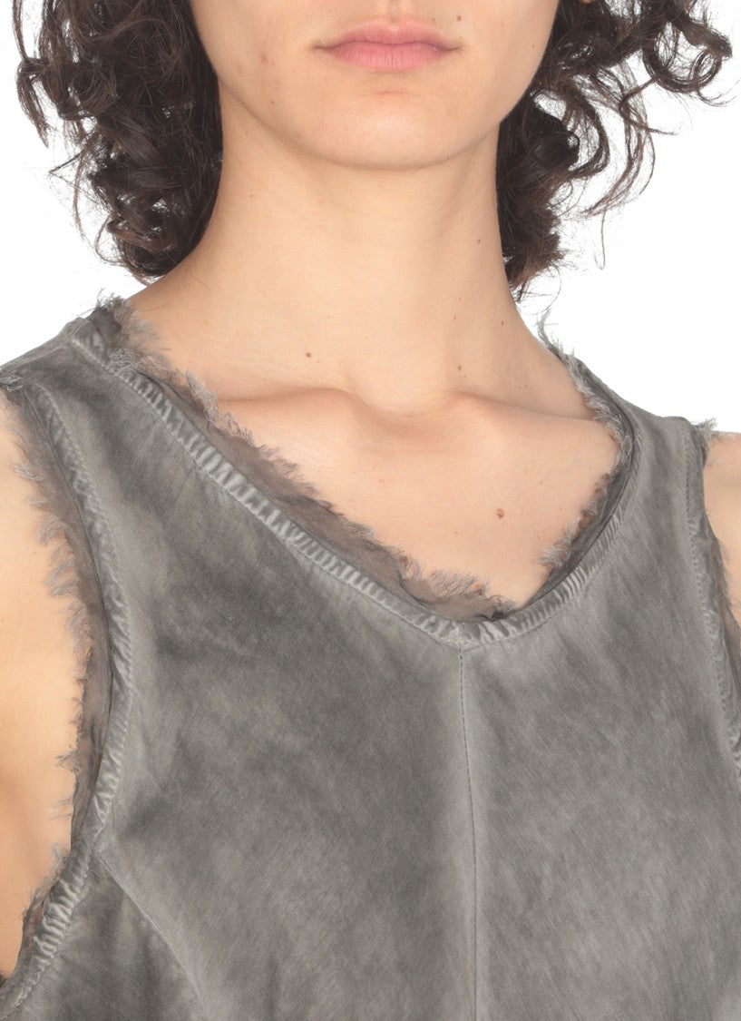 Sanctamuerte Beige Sanctamuerte Cotton Dress