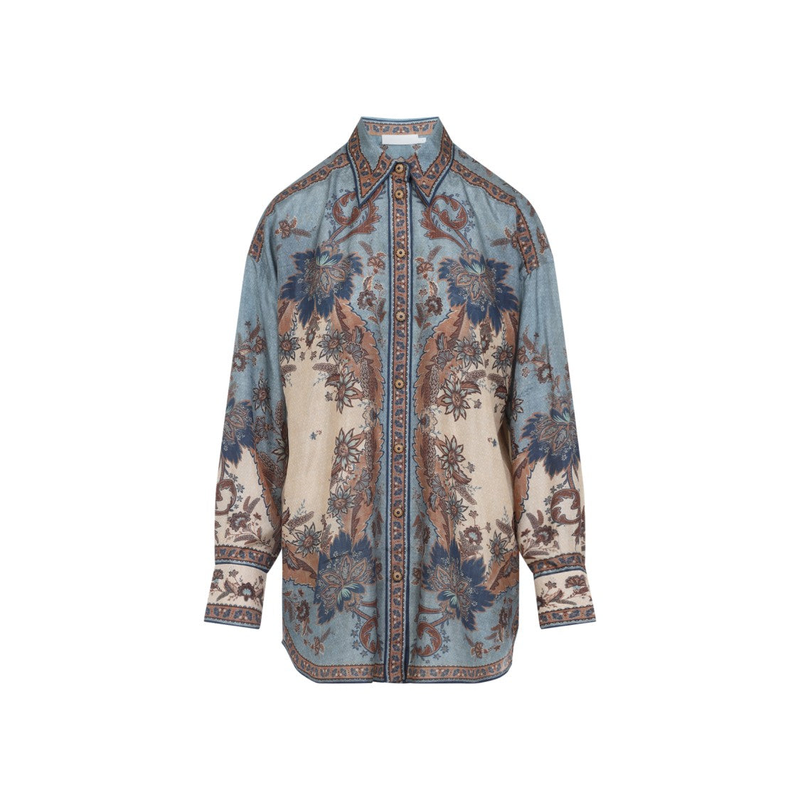 Zimmermann Multicolor Floral Silk Shirt