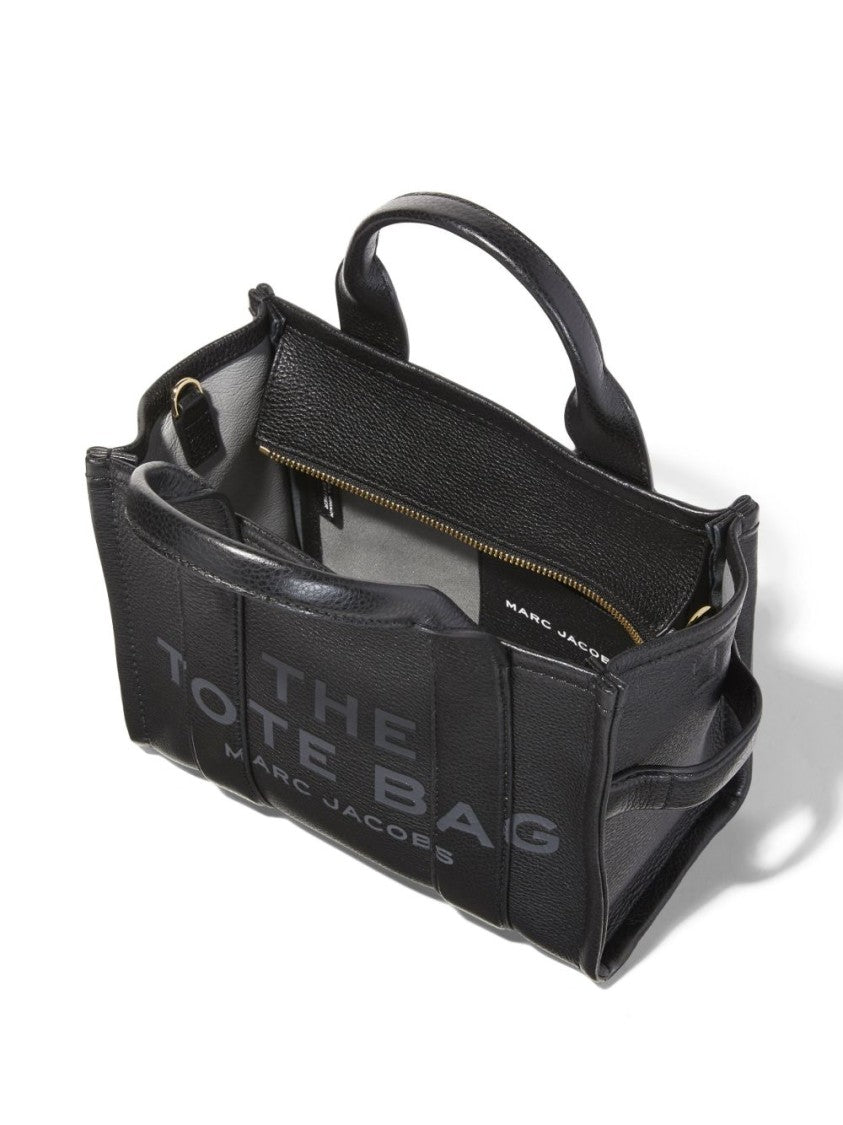 Marc Jacobs Textured Black Tote Bag With Dual Handles And Adjustable Strap