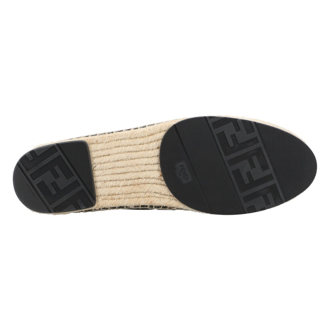 Fendi Espadrilles With Jacquard Ff Motif And Leather Accents