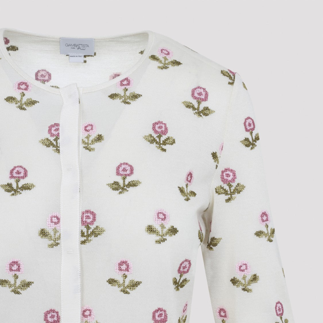 Giambattista Valli Floral-Pattern Cashmere And Silk Blend Sweater