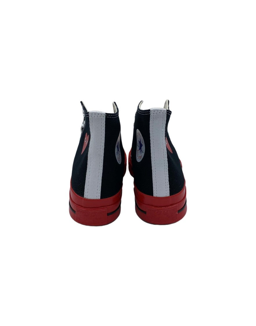 Cdg Play High-Top Sneakers With Red Heart Logo