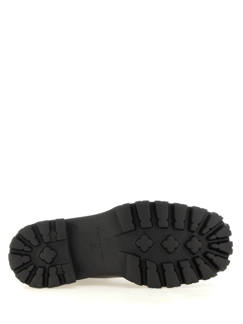 Stuart Weitzman Chunky Sole Black Calf Leather Boots