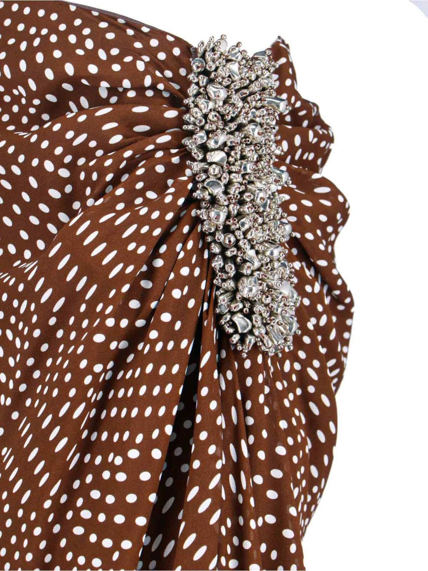 Dries Van Noten Midi Skirt With Irregular Polka Dot Print