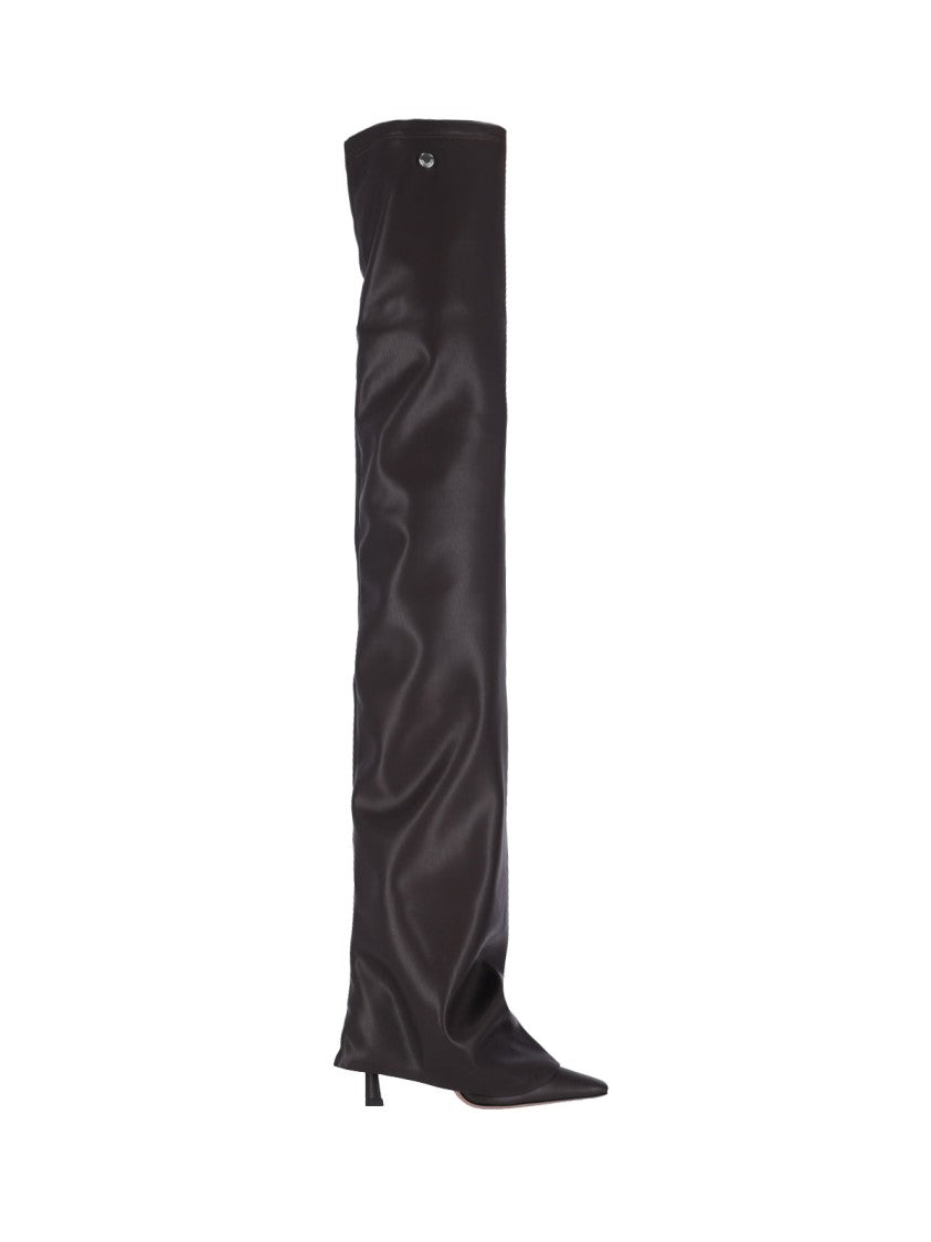 The Attico "Robin Otk" Tall Boots – Brown