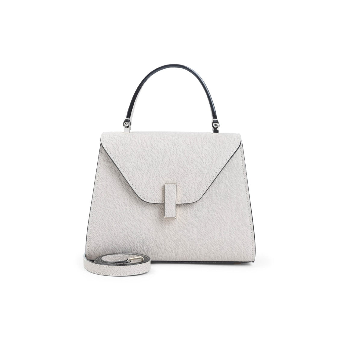 Valextra Mini Leather Shoulder Bag With Golden-Tone Clasp