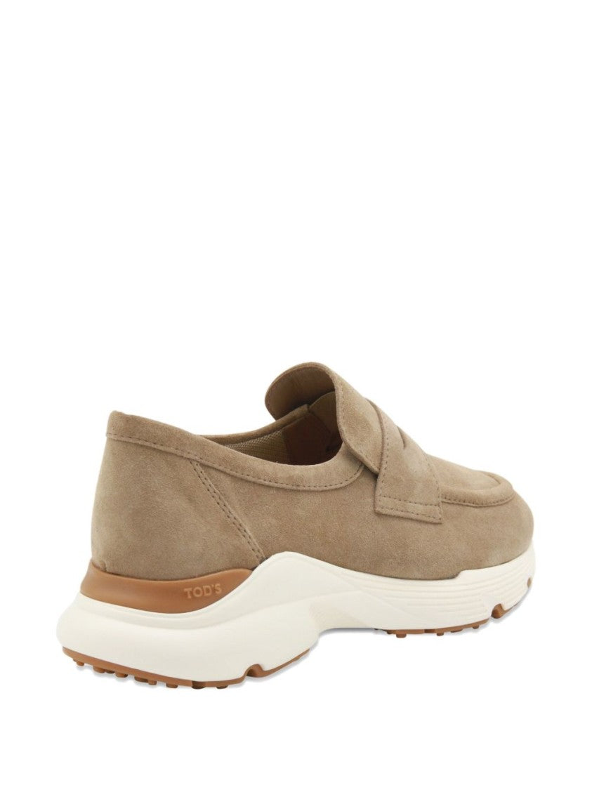 Tod's Sleek Suede Loafers With Penny Strap