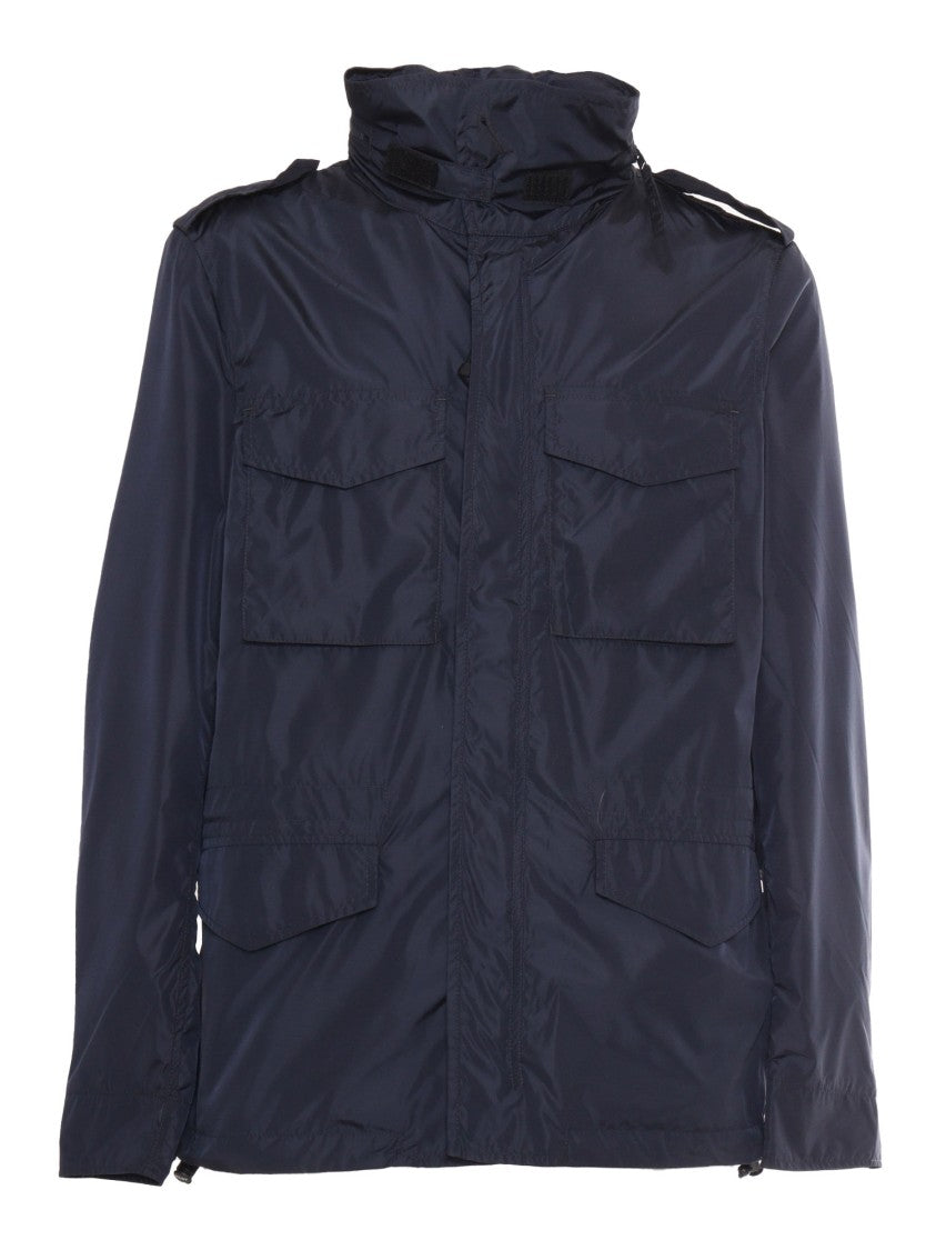Aspesi Utilitarian Vento Jacket With High Collar
