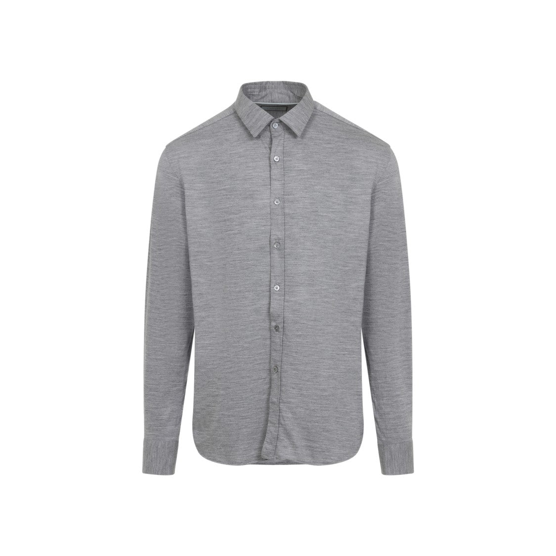 Canali Grey Wool Jersey Shirt