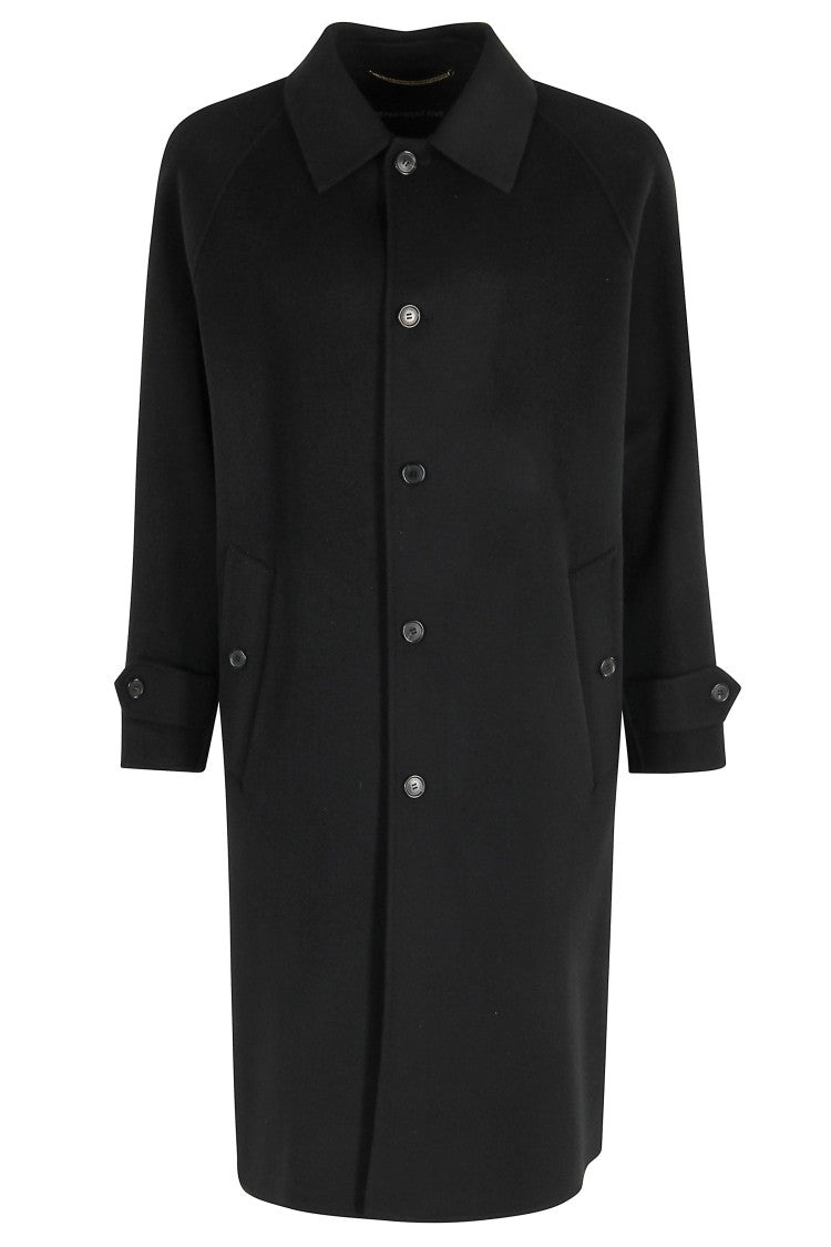 Department Five Single-Breasted Wool Coat With Shirt Collar And Button Closure