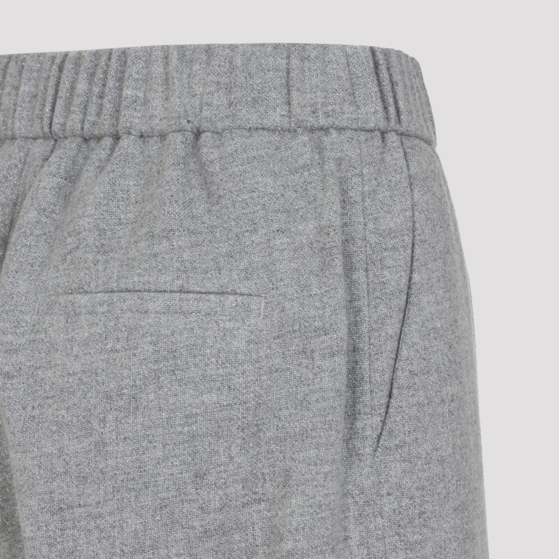Peserico Mélange Grey Virgin Wool Pants