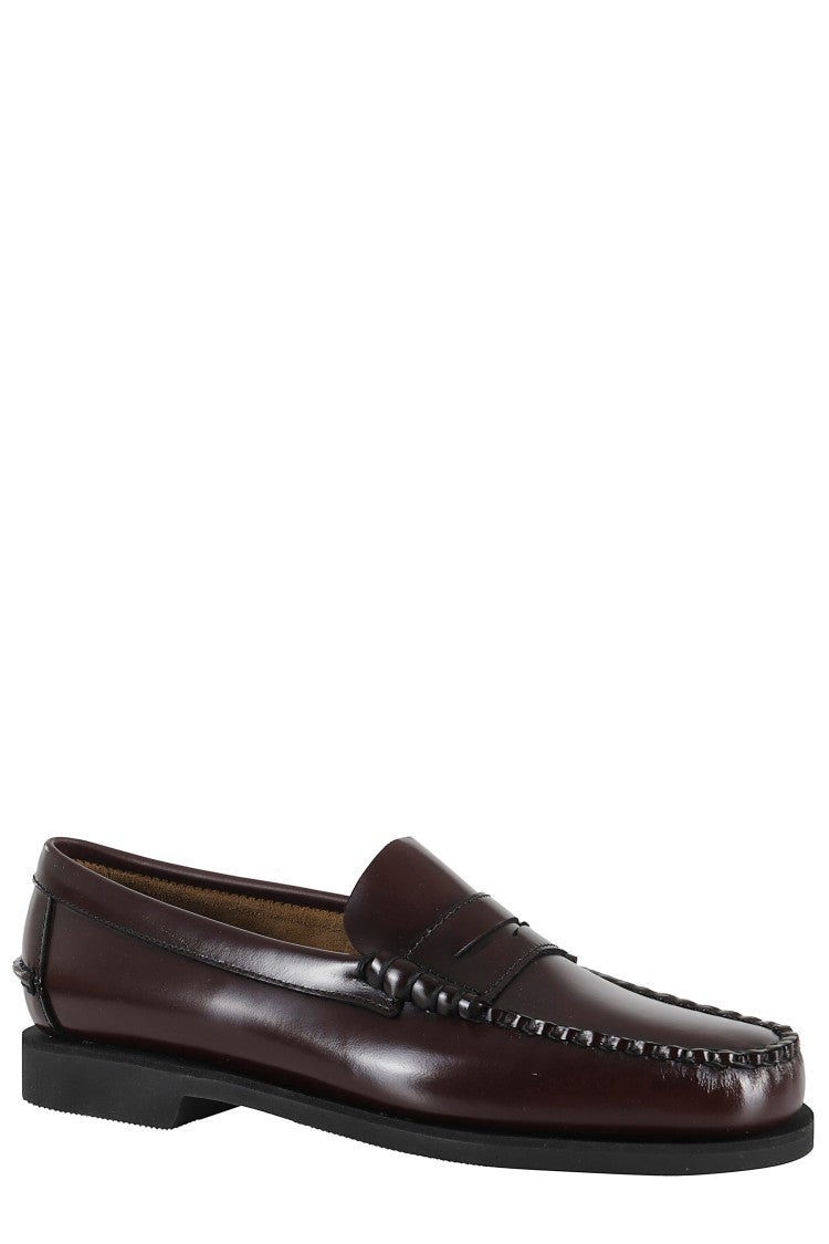 Sebago Dan Po Brown Burgundy Leather Moccasin
