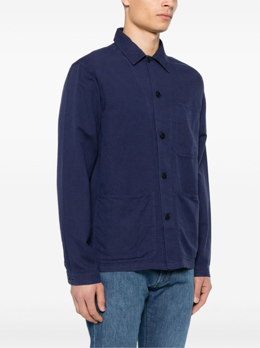 Polo Ralph Lauren Navy Blue Shirt With Spread Collar