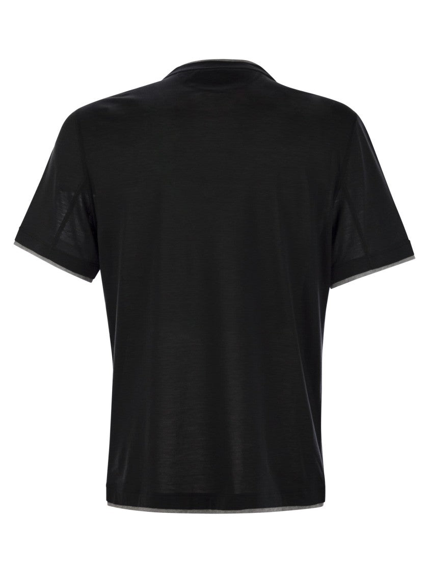 Brunello Cucinelli Slim Fit Crew-Neck T-Shirt In Light Silk
