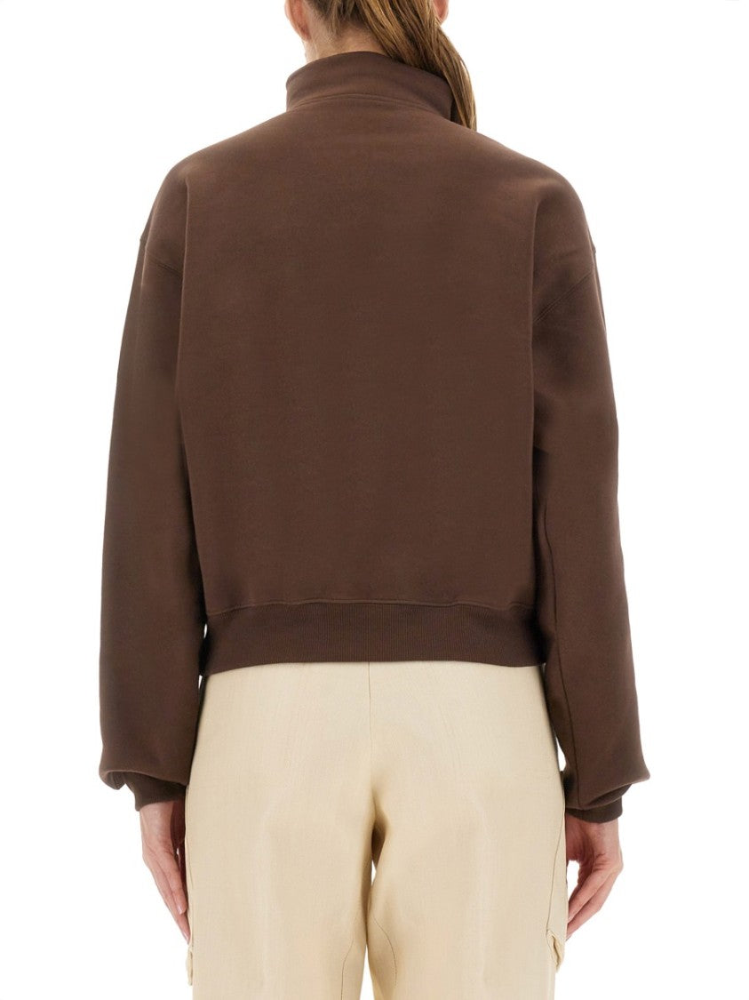 Jacquemus Grosgrain Sweatshirt With High Turtleneck