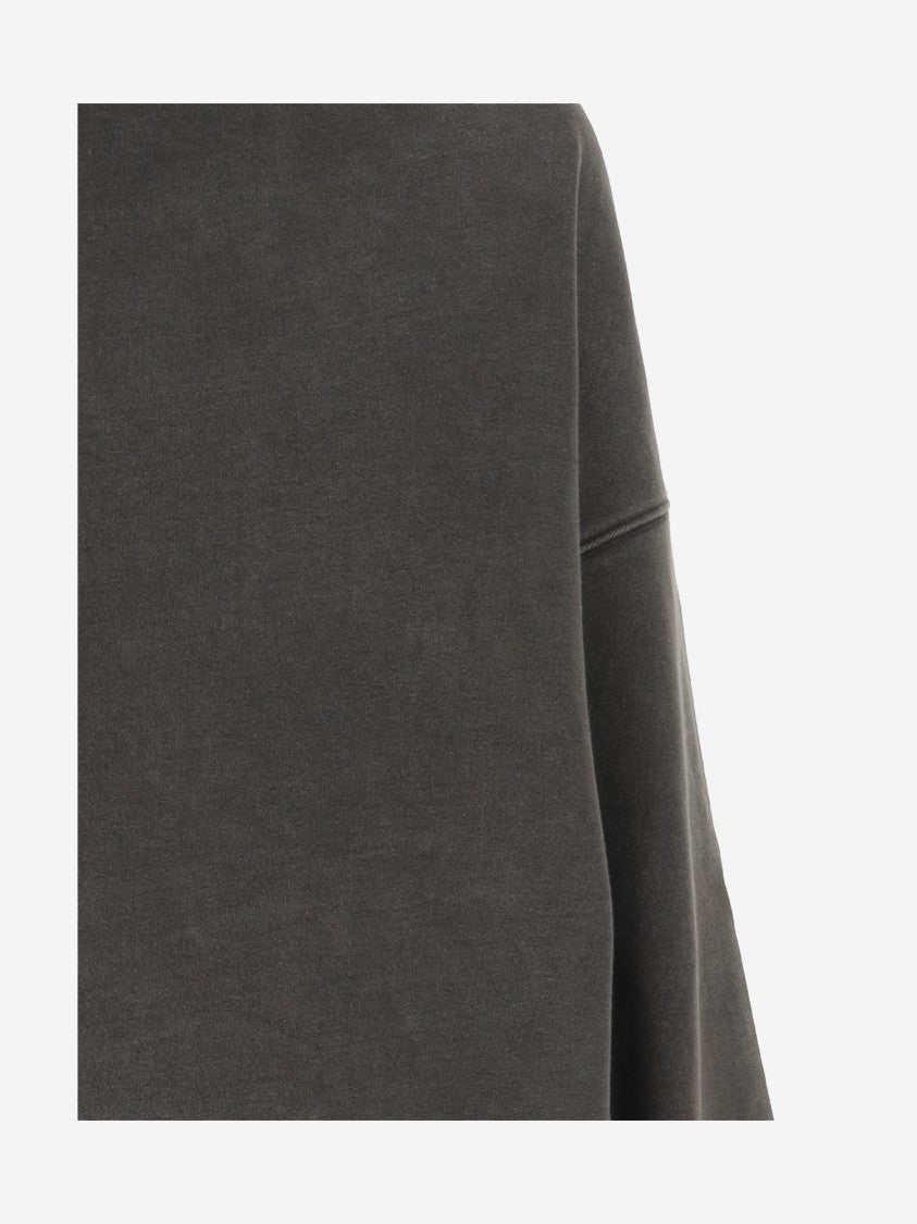 We11 Done High Collar Cotton Sweatshirt With Dropped Shoulders