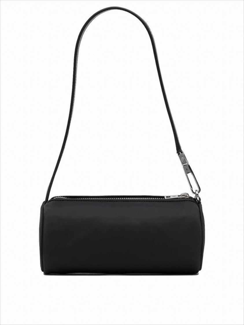 Tory Burch Cylindrical Nylon Shoulder Bag With Zip Closure