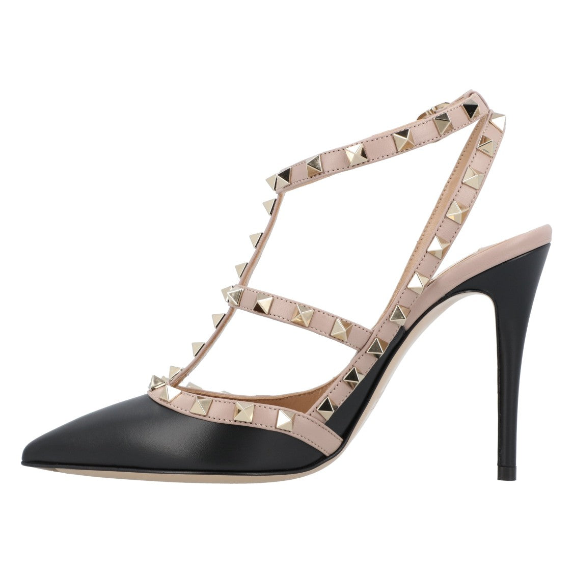 Valentino Leather Gold-Tone Rockstud Black