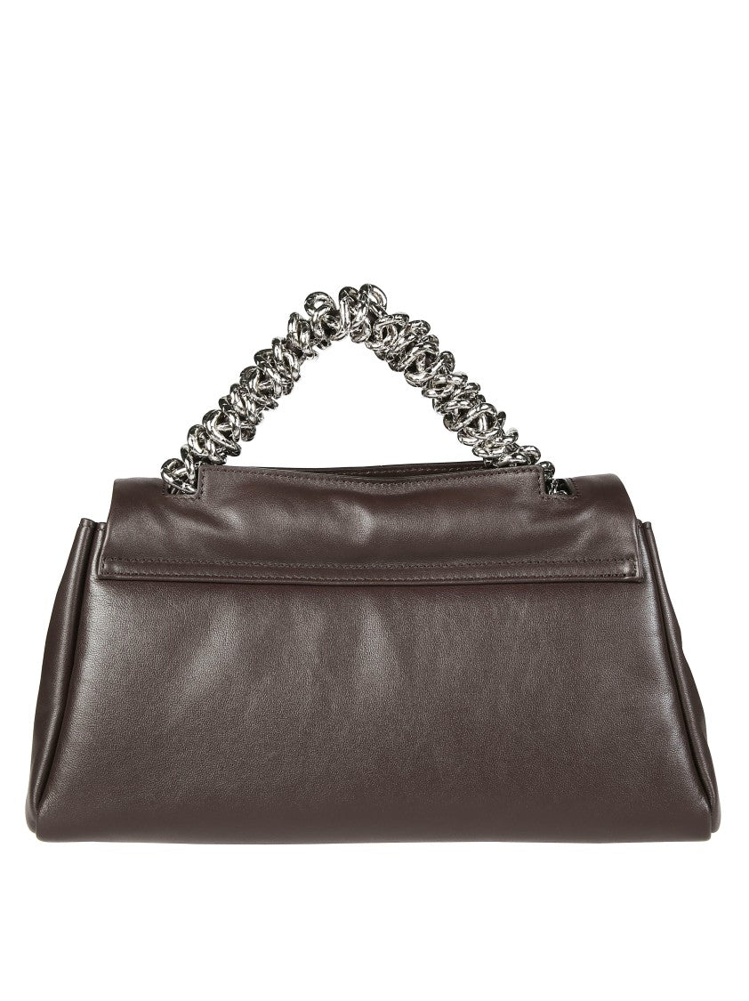 Orciani Longuette-Shaped Padded Nappa Leather Shoulder Bag