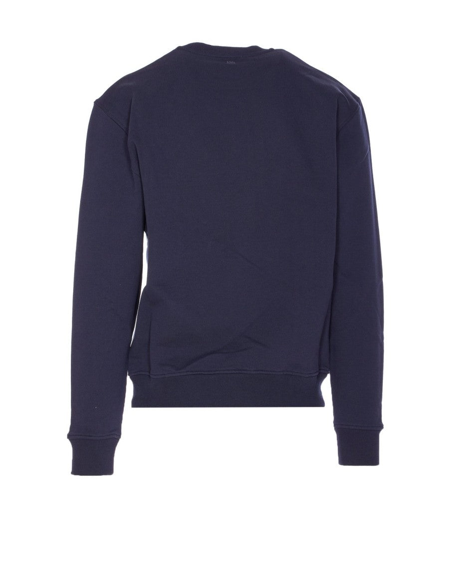 Ami Classic Fit Cotton Sweatshirt With Prominent Logo Detail
