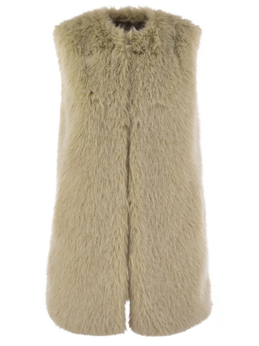 Herno Cruelty-Free Fur Sleeve Coat