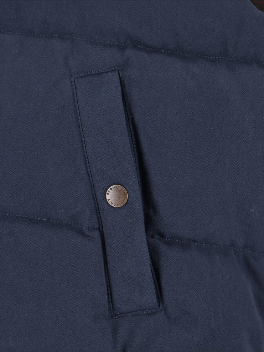 Dsquared2 Quilted Sleeveless Puffer Jacket With Heritage Lining