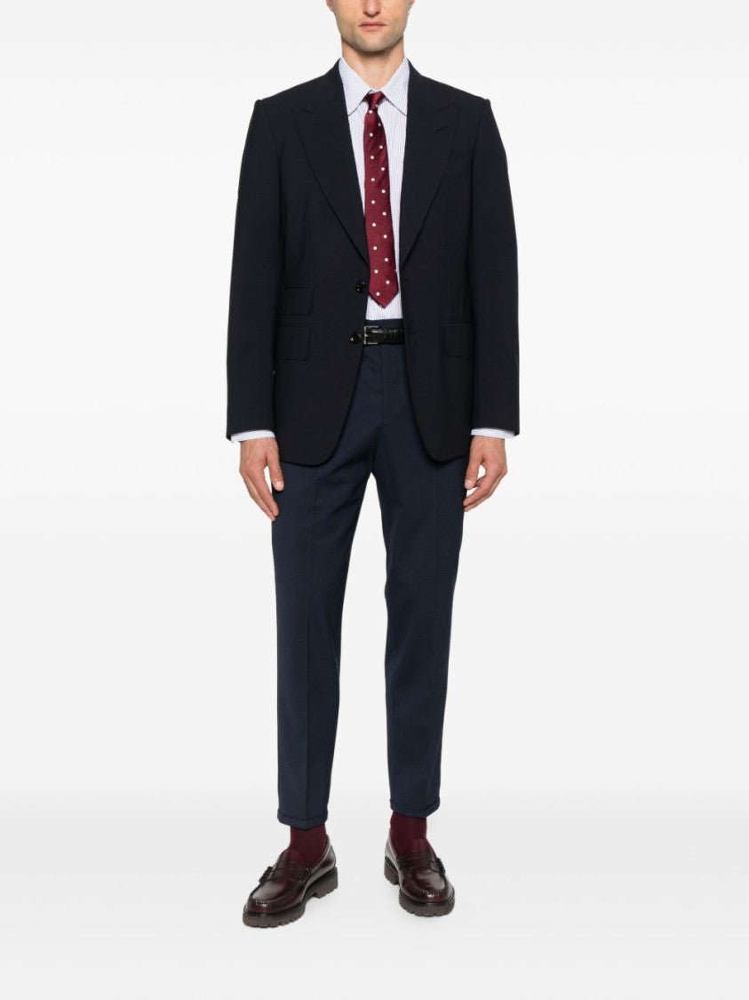 Pt Torino Pinstripe Trousers With Elastic Waistband