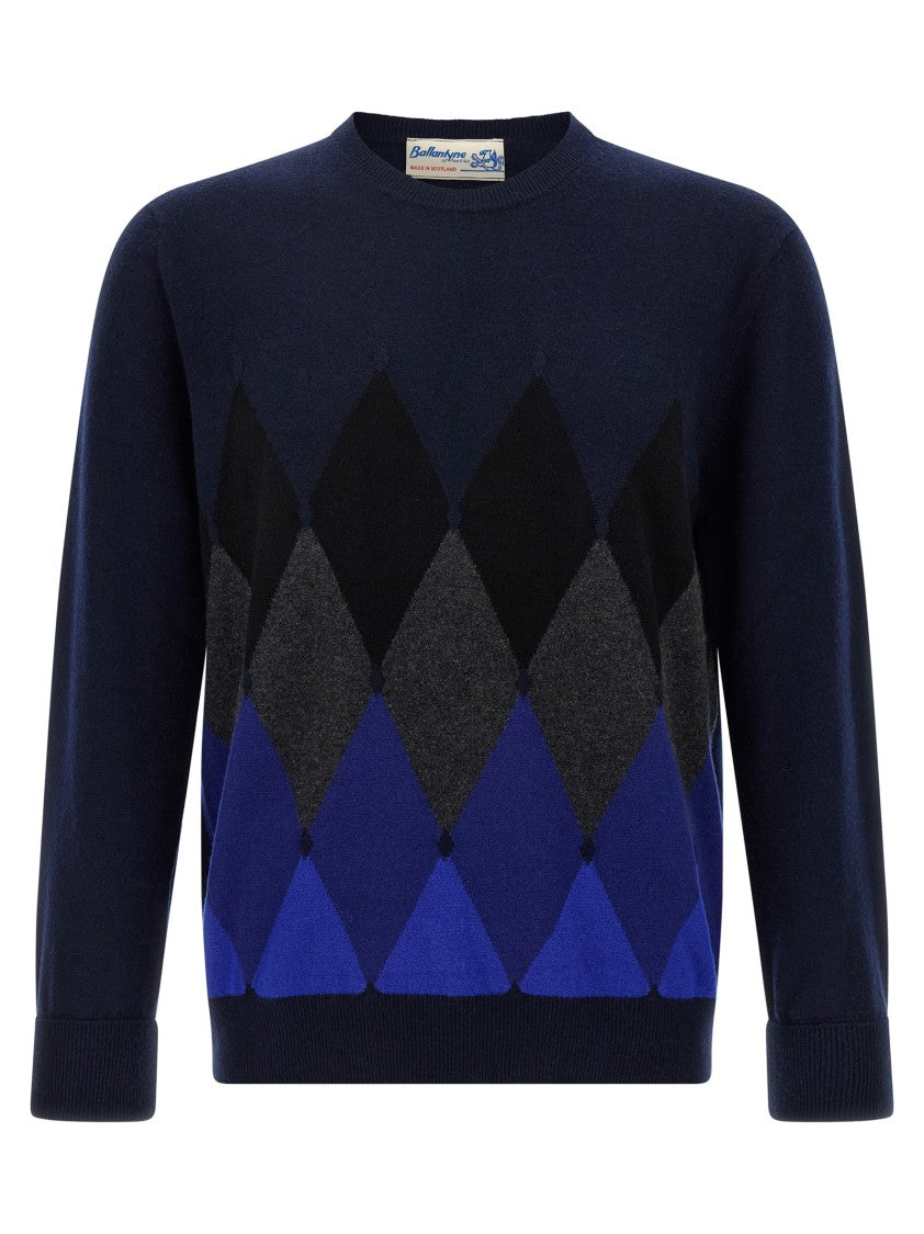 Ballantyne Argyle Pattern Sweater