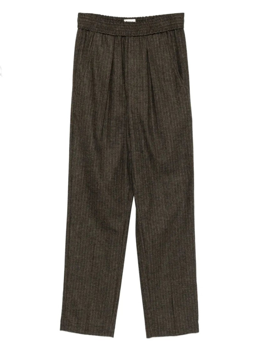 Isabel Marant Pinstripe Elastic-Waist Tailored Trousers