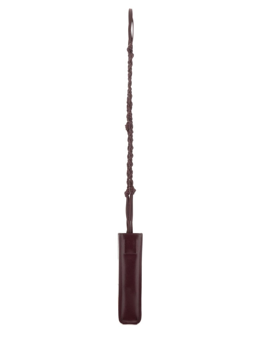 Jil Sander Burgundy Leather Tangle Bag