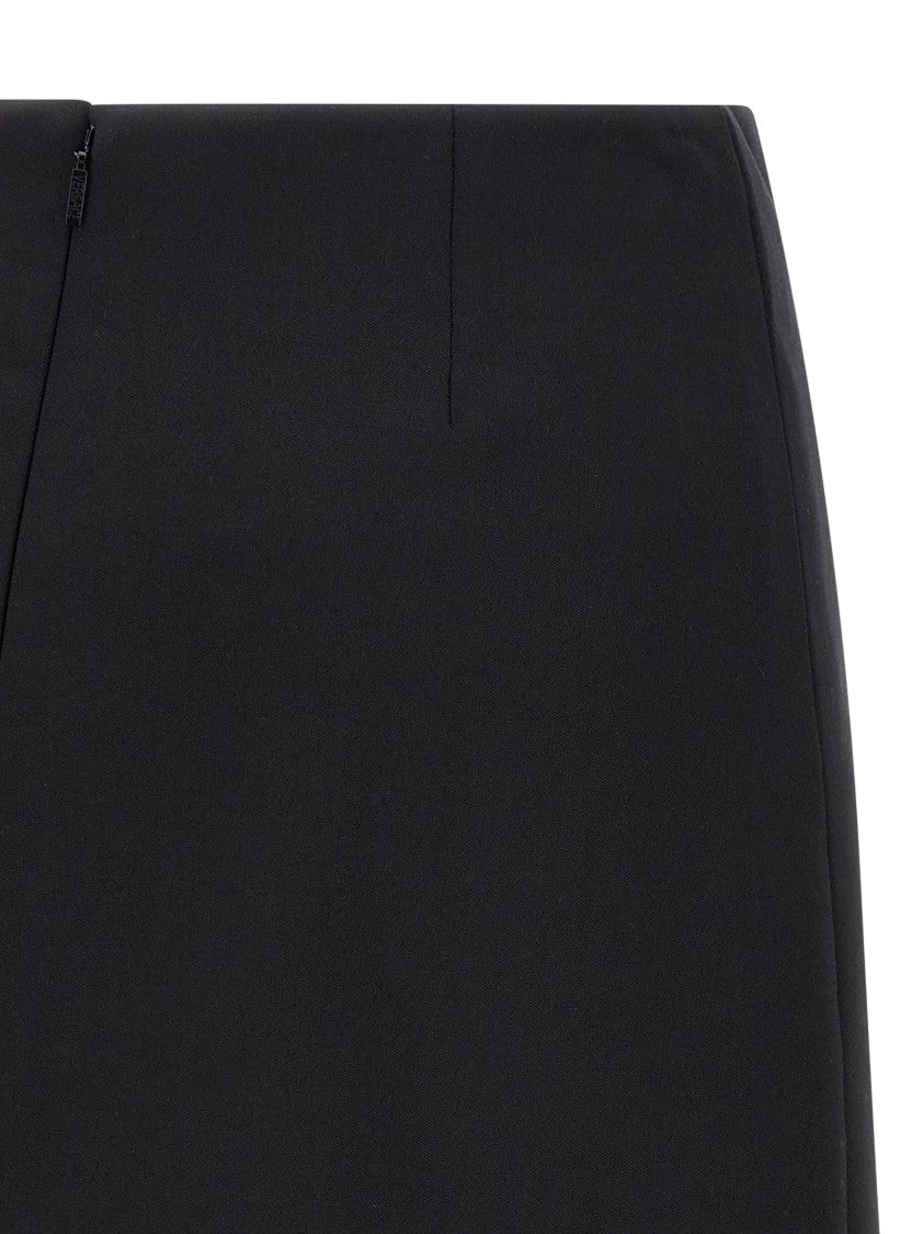 Versace Flared Mini Skirt With Metal Detail