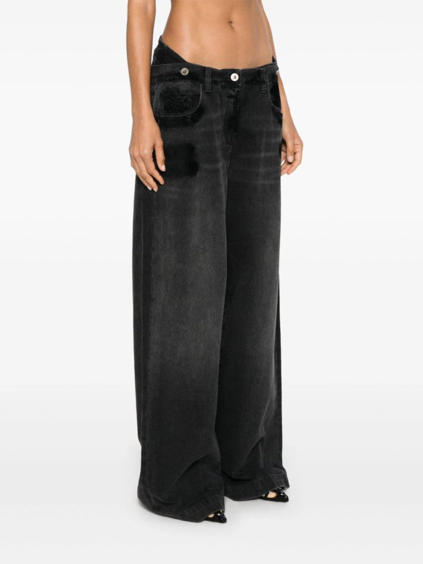 The Attico Layered-Waist Jeans