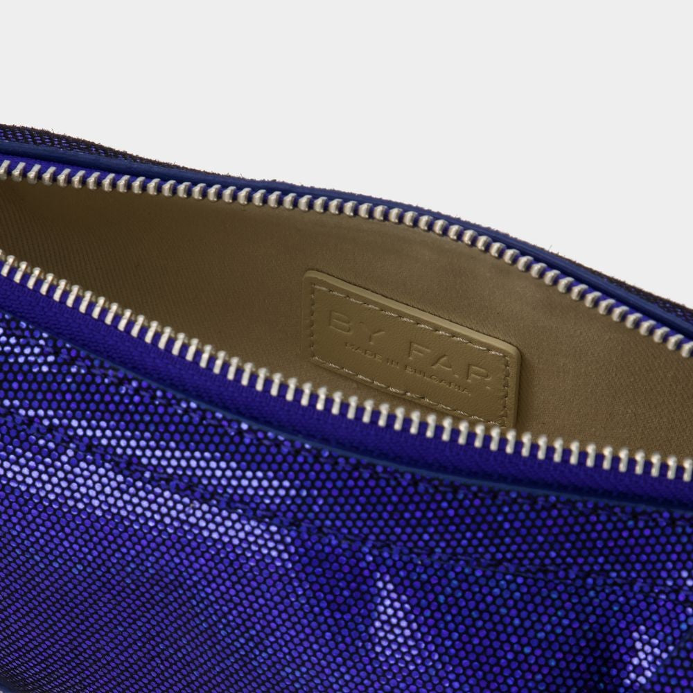 By Far Mini Amira Hobo Bag  - Blue - Leather