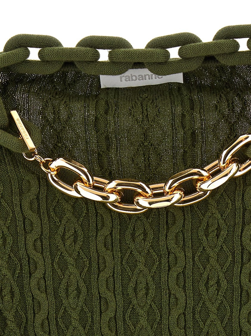 Paco Rabanne Ribbed Wool-Cashmere Blend Sweater