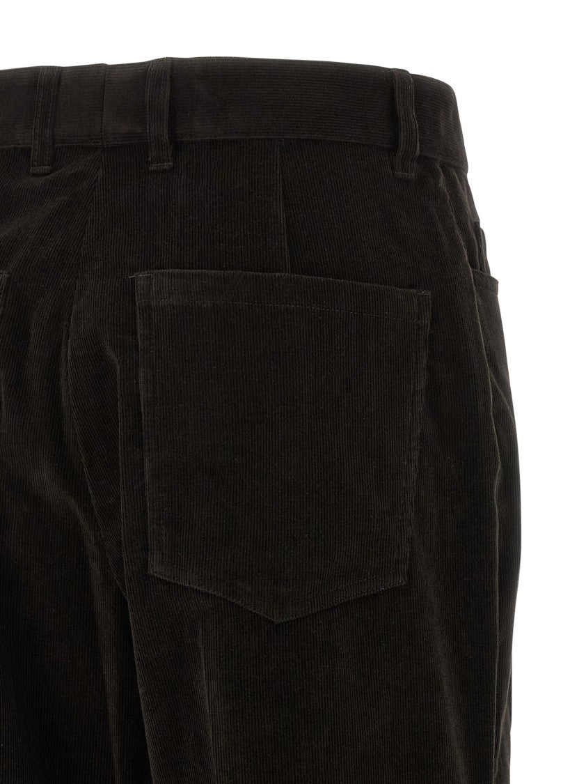 Ferragamo Striped Flared Velvet Trousers