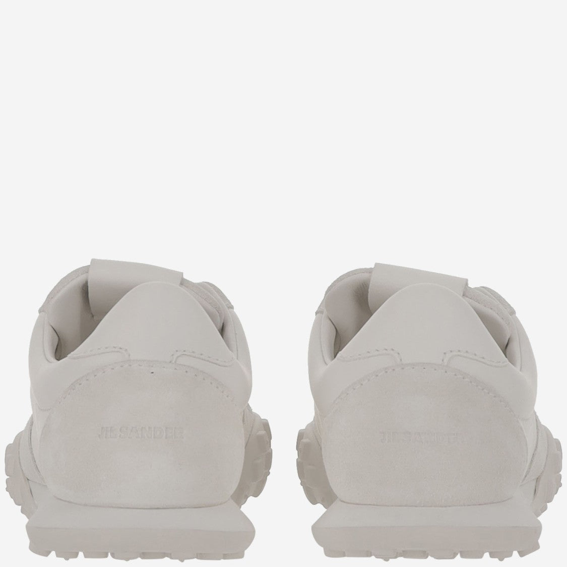 Jil Sander Satin-Effect Nylon Sneakers With Suede Trim And Rubber Sole