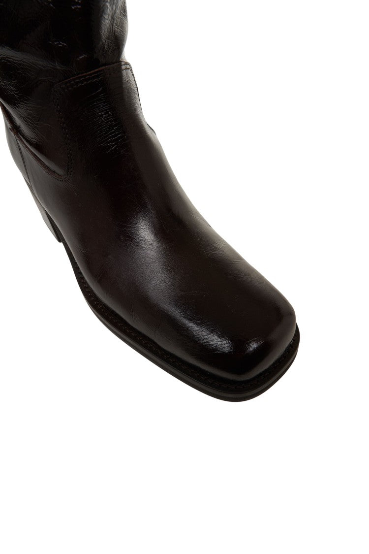 Billi Bi Contemporary Black Leather Knee-High Boots