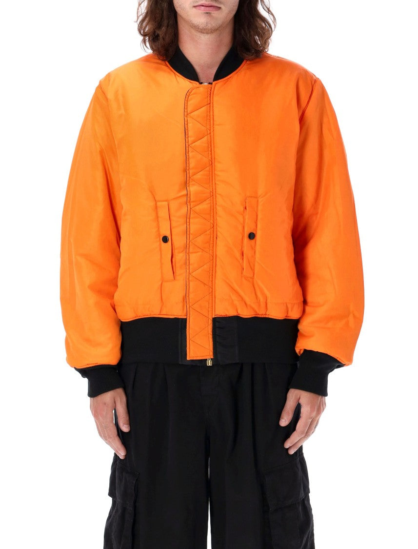 Alpha Industries Reversible Black Ma-1 Bomber Jacket With Iconic Detailing